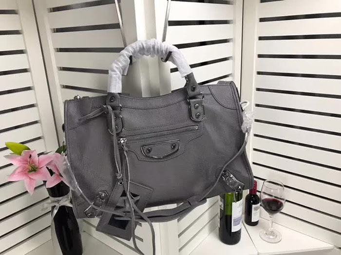 BALENCIAG巴黎世家 原單品質 經典機車 原版山羊皮銀邊 包邊五金款 手提肩背斜挎包  BL1416